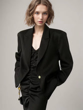 Blazer noir fendu dos nu